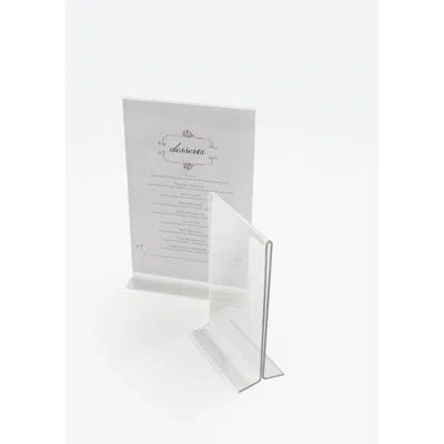 Cal-mil Acrylic T-type Tabletop Cardholder - 4" X 6" In Clear