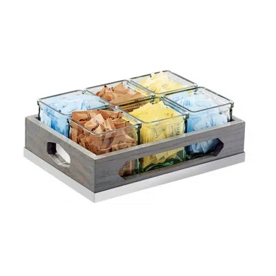 Cal-mil Ashwood 6 Jar Display In Clear;gray