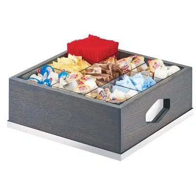 Cal-mil Ashwood Multi-section Condiment Organizer In White;gray