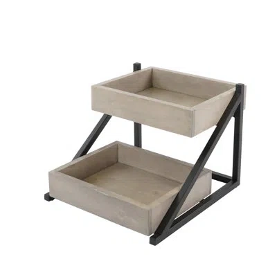 Cal-mil Aspen 2 Tier Merchandiser In Gray;black