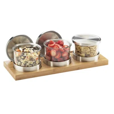 Cal-mil Bamboo Chilled Jar Display In Clear