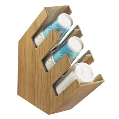 Cal-mil Bamboo Cup And Lid Organizers In Brown