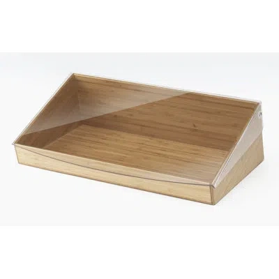 Cal-mil Bamboo Display Bin With Clear Lid - 20" X 12" X 7"