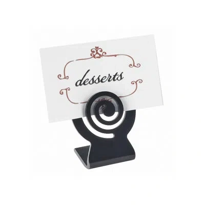 Cal-mil Black Swirl Menu / Card Holder - 2" X 2 1/2"
