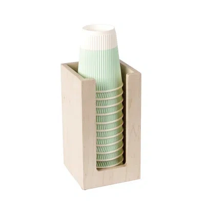 Cal-mil Blonde Maple Wood Countertop Cup / Lid Organizer In Brown