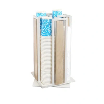 Cal-mil Blonde Revolving Cup And Lid Organizer In Brown