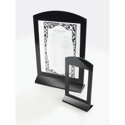 Cal-mil Classic Acrylic Arched Cardholder 6" X 4" In Black