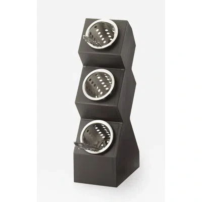 Cal-mil Classic Black 3-cylinder Vertical Flatware / Condiment Display