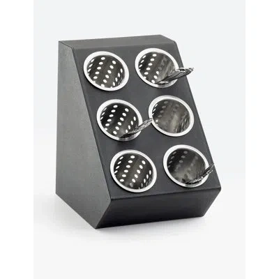 Cal-mil Classic Black 6-cylinder Vertical Flatware / Condiment Display