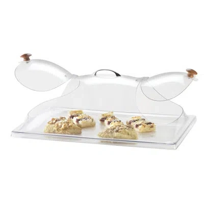 Cal-mil Classic Clear Dome Display Cover With Double End Opening And Doors - 12" X 20" X 7 1/2"
