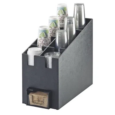 Cal-mil Classic Cup/lid Organizer And Coffee Sleeve Dispenser In Black