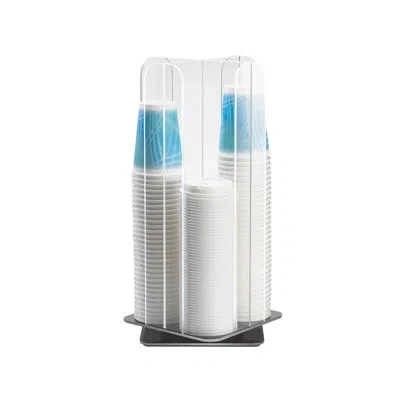 Cal-mil Classic Revolving Cup/lid Organizer In Clear