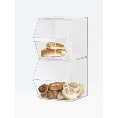 Cal-mil Classic Stackable Acrylic Food Bin With Divider