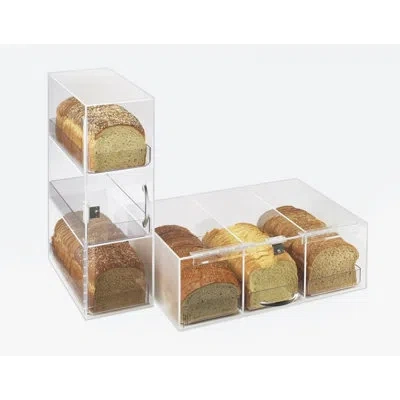 Cal-mil Classic Three Section Clear Pullman Loaf Bread Box