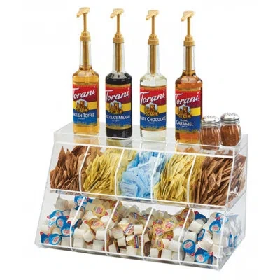 Cal-mil Clear 10 Bin Condiment Holder