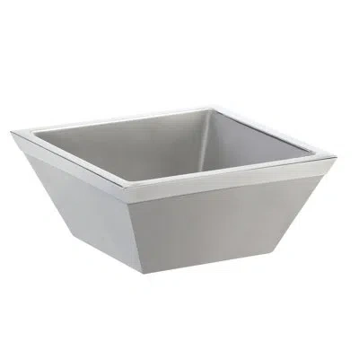 Cal-mil Cold Concept Square Stainless Steel Bowl - 10" X 10" X 4" In White