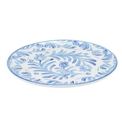 Cal-mil Costa 10" Melamine Plate In Blue;white