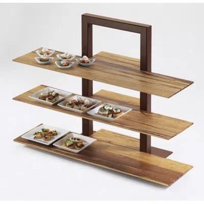 Cal-mil Crushed Bamboo 11 1/2" X 32" Shelf For 3 Tier Frame Riser