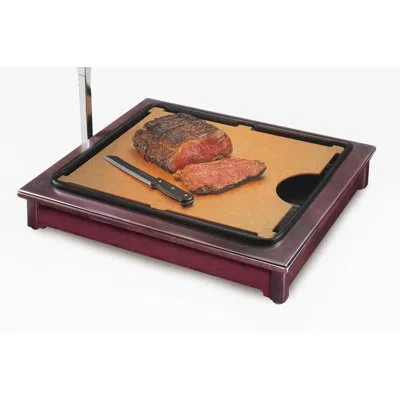 Cal-mil Cut-mate Carving Station Kit, Drip Tray, And Cutting Board In Darkwood