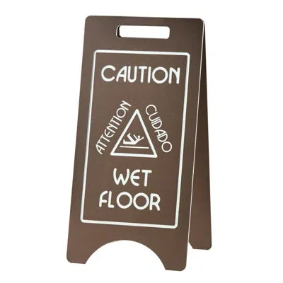 Cal-mil Extra Durable Wet Floor Sign In Brown