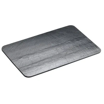 Cal-mil Faux Slate Rectangular Serving Platter In Silver