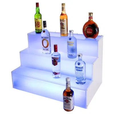 Cal-mil Frost Lit Step Bottle Display In White