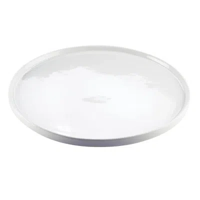 Cal-mil Gourmet Display Round Porcelain Platter - 12 3/4" X 1 1/2" In Dynamic White