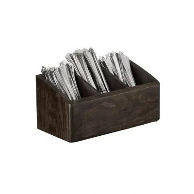 Cal-mil Heritage 3 Sect Flatware Hldr In Brown