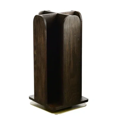 Cal-mil Heritage Revolving Cup And Lid Organizer In Brown