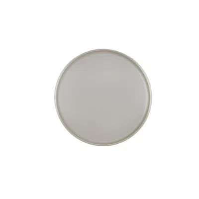 Cal-mil Hudson - Ash Low Rim Melamine Plate In Light Grey