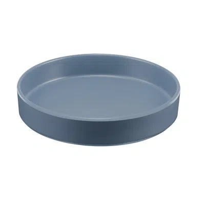 Cal-mil Hudson - Stone Blue 8" Raised Rim Melamine Plate
