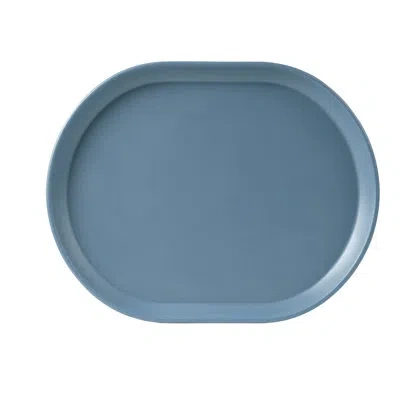 Cal-mil Hudson - Stone Blue Oval Melamine Platter 14" X 11 1/4"