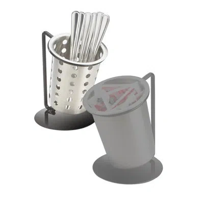 Cal-mil Iron Frame Single Ring Display With Perforated Stainless Steel Cylinder In Black