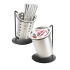 Cal-mil Iron Frame Single Ring Display With Solid Stainless Steel Cylinder In Black