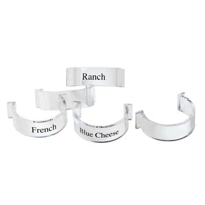 Cal-mil Labeled Salad Dressing Bottle Clips In Clear