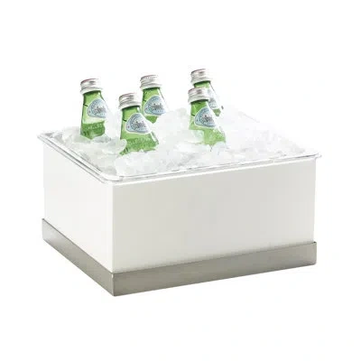 Cal-mil Luxe Ice Housing With Pan In Stainless Steel