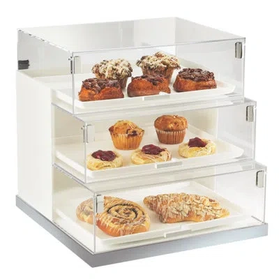 Cal-mil Luxe Three Tier Bakery Display Case - 19" X 20" X 19" In Stainless Steel