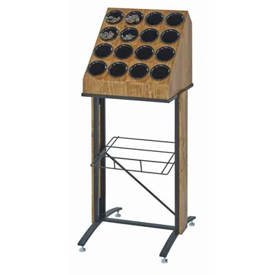 Cal-mil Madera 16-cylinder Flatware / Condiment Display