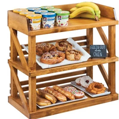 Cal-mil Madera 3 Tier Shelf Riser In Brown