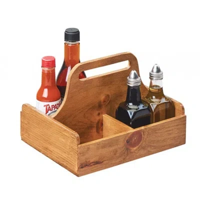 Cal-mil Madera 4 Section Table Caddy In Brown