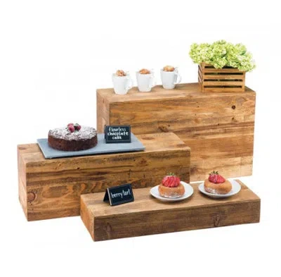 Cal-mil Madera Bamboo Rectangular Riser In Brown
