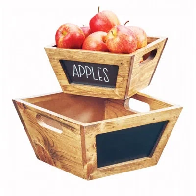 Cal-mil Madera Chalkboard Bowl In Brown