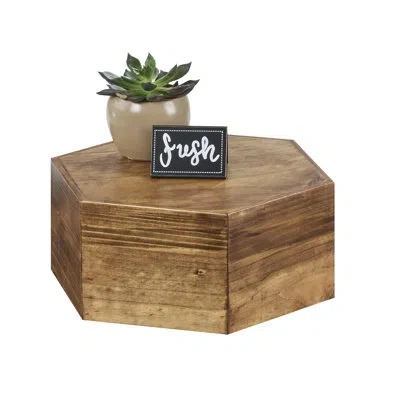 Cal-mil Madera Hexagon Riser - 12" X 5"