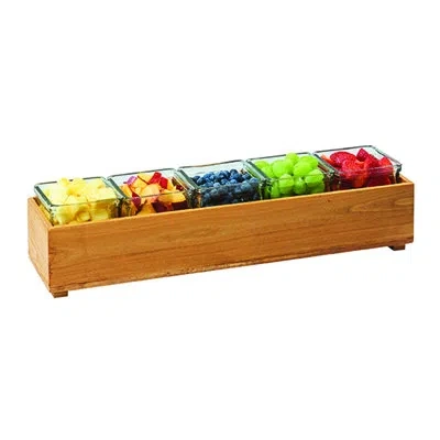 Cal-mil Madera Wooden Stacking Box In Brown