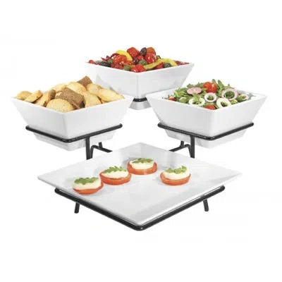 Cal-mil Melamine Platter And Square Bowl Display