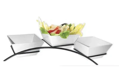 Cal-mil Metal Arch Bowl Stand In White