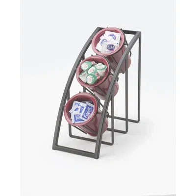 Cal-mil Mission Steel 3-cylinder Sloped Flatware / Condiment Display In Black