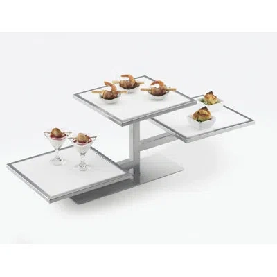 Cal-mil One By One 3 Tier Riser Frame In Silver