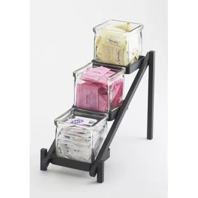 Cal-mil One By One Three Tier Jar Display - 6 1/4" X 13 1/4" X 11 1/2" In Black