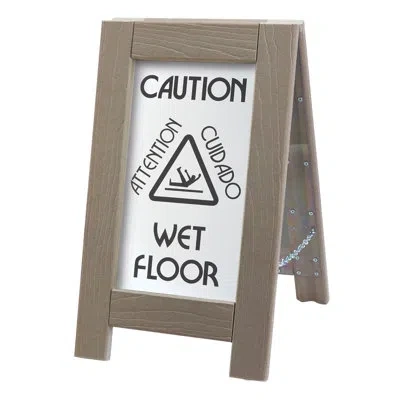 Cal-mil Outdoor Wet Floor Sign In Brown;white
